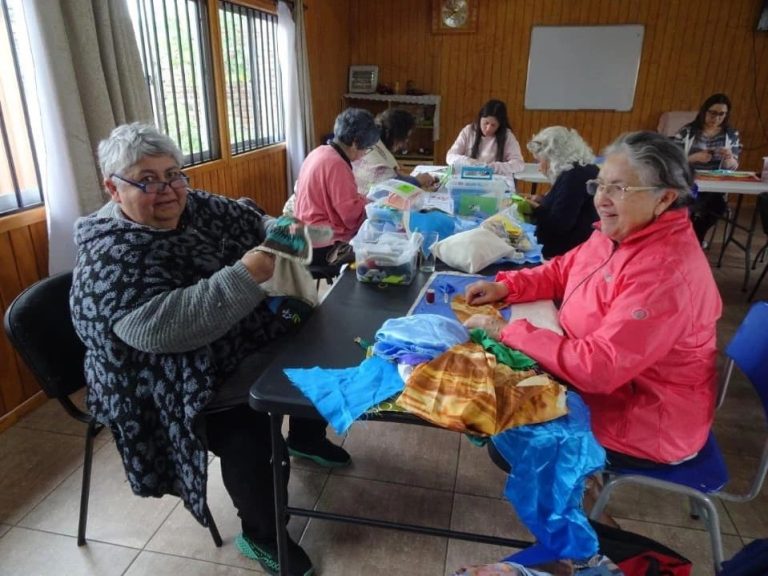Municipio busca potenciar la autonomía económica de 26 mujeres con taller de arpillera