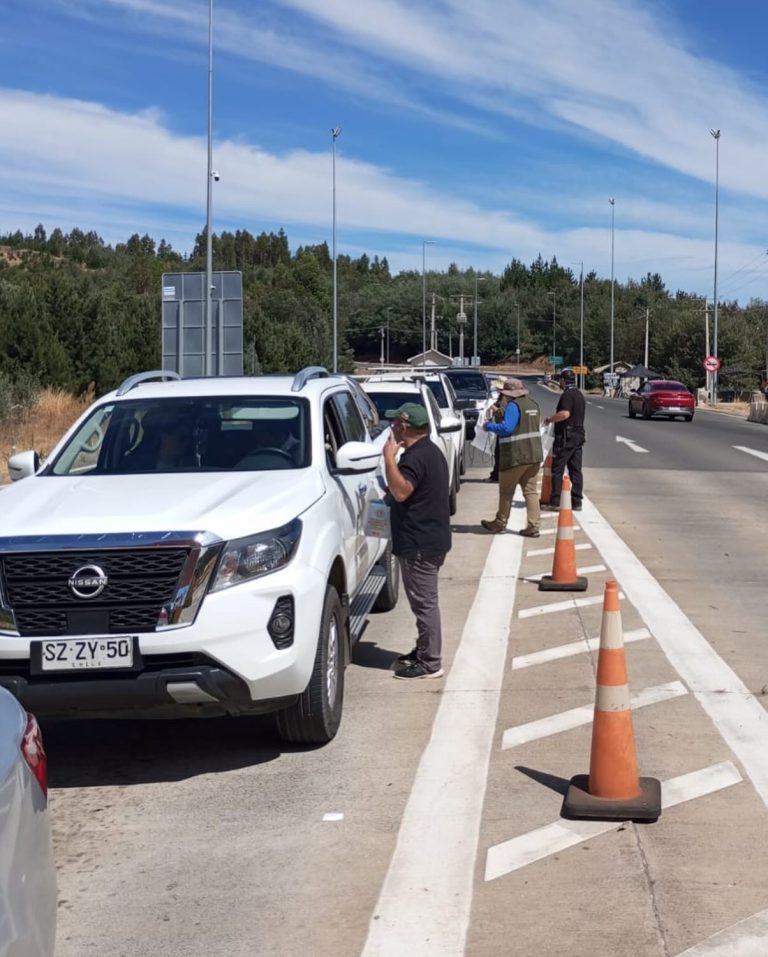 Exitoso operativo carretero de prevención de riesgos y desastres en Quillón