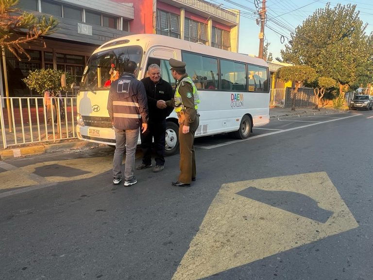 Fiscalización al Transporte Escolar en Quillón.