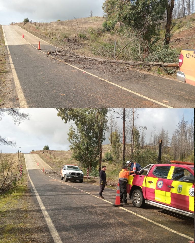 Equipos de emergencia se mantienen desplegados en distintos puntos de la comuna