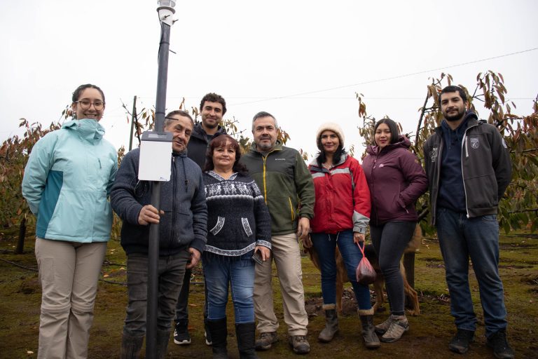 Más de 60 agricultores de quillón ya se benefician con tecnología climática de punta para cultivo de cereza