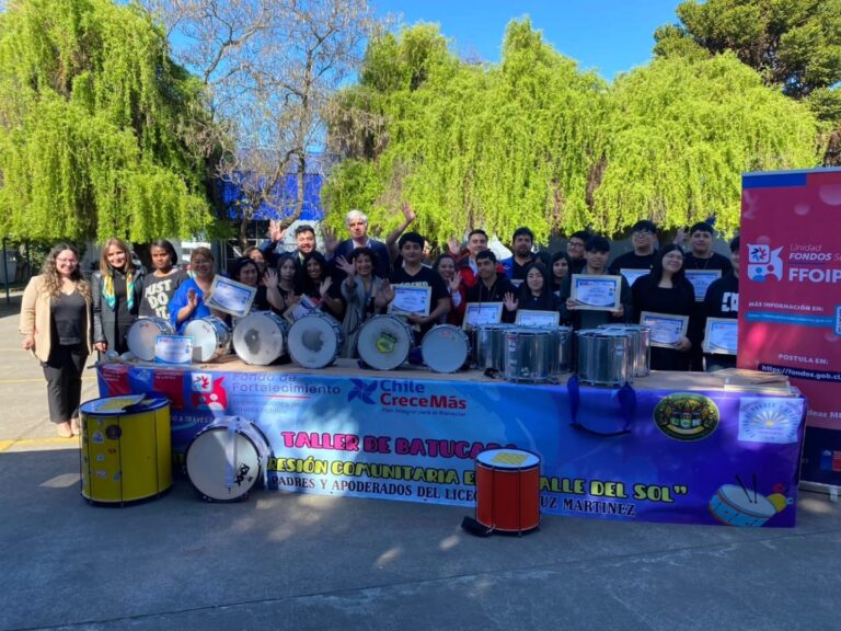 Culmina proyecto “taller de batucada: ritmo y expresión en el valle del sol” en el liceo bicentenario luis cruz martínez