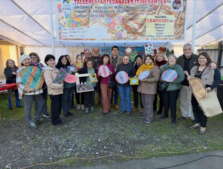 ASOCIACIÓN MULTICULTURAL DE QUILLÓN CULMINÓ EXITOSAMENTE SUS TALLERES ITINERANTES DE ARTESANÍA